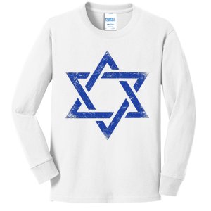 Israeli Flag Israel Jewish Symbol Star Of David Pride Israel Kids Long Sleeve Shirt