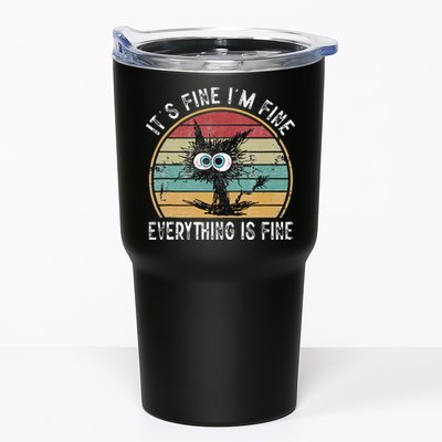 Its Fine Im Fine Everything Is Fine Funny Cat Tumbler