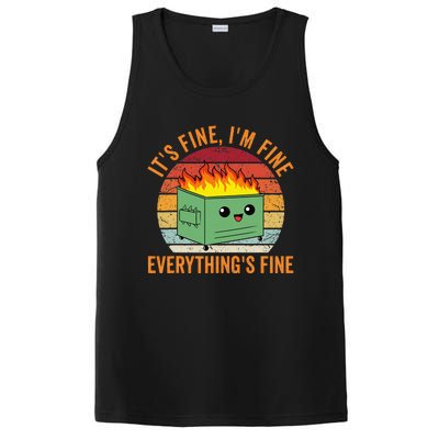 Its Fine Im Fine Everythings Fine Dumpster Fire PosiCharge Competitor Tank