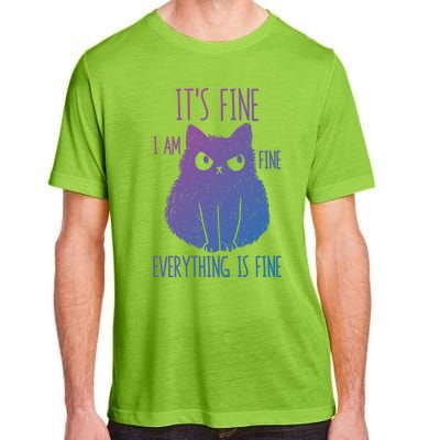 ItS Fine IM Fine Everything Is Fine Stressedout Black Cat Cool Gift Adult ChromaSoft Performance T-Shirt