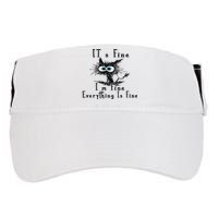 It's Fine I'm Fine Everything Is Fine Funny cat Adult Drive Performance Visor