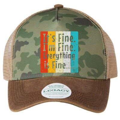 ItS Fine IM Fine Everything Is Fine Vintage Retro Style Meaningful Gift Legacy Tie Dye Trucker Hat
