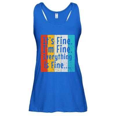 ItS Fine IM Fine Everything Is Fine Vintage Retro Style Meaningful Gift Ladies Essential Flowy Tank