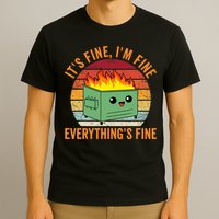 Its Fine Im Fine Everythings Fine Dumpster Fire T-Shirt