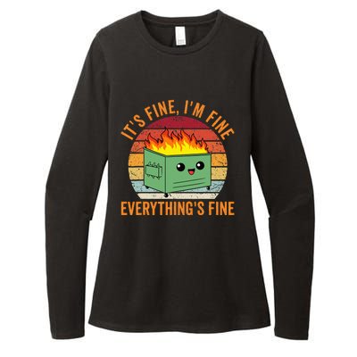 Its Fine Im Fine Everythings Fine Dumpster Fire Womens CVC Long Sleeve Shirt