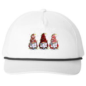 Its Fine IM Fine Everything Is Fine Gnome Christmas Lights Snapback Five-Panel Rope Hat