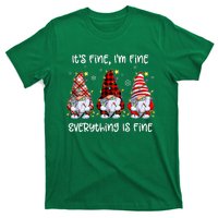 Its Fine IM Fine Everything Is Fine Gnome Christmas Lights T-Shirt