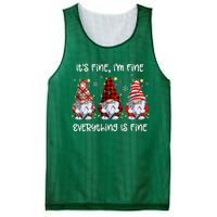 Its Fine IM Fine Everything Is Fine Gnome Christmas Lights Mesh Reversible Basketball Jersey Tank