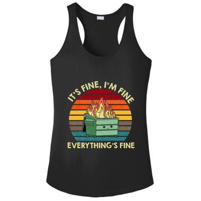 ItS Fine IM Fine EverythingS Fine Dumpster On Fire Ladies PosiCharge Competitor Racerback Tank