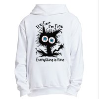 It's Fine I'm Fine Everything Is Fine Cat Urban Pullover Hoodie