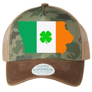 Irish Flag Iowa State Map St Patrick's Day Legacy Tie Dye Trucker Hat