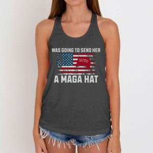 In Fact I Was Gonna Send Her A Maga Hat Debate Women's Knotted Racerback Tank