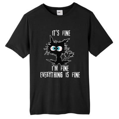 It's Fine I'm Fine Everything Is Fine Funny cat fathers day Tall Fusion ChromaSoft Performance T-Shirt