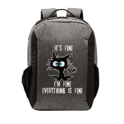 It's Fine I'm Fine Everything Is Fine Funny cat fathers day Vector Backpack