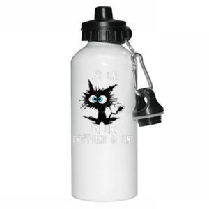 It's Fine I'm Fine Everything Is Fine Funny cat fathers day Aluminum Water Bottle