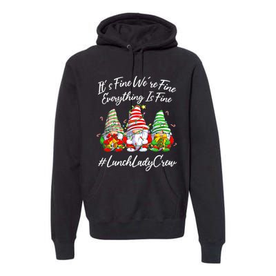 It's Fine I'm Fine Everything Is Fine Gnome Christmas Lights Premium Hoodie