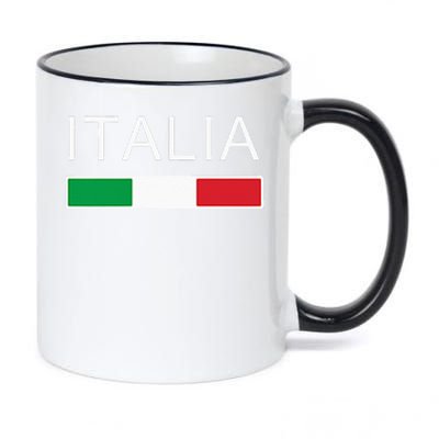 Italia Flag Italian Italy Italiano Family Heritage 11oz Black Color Changing Mug