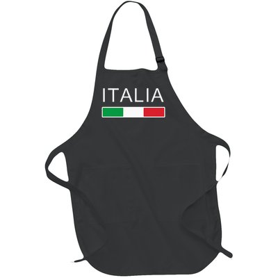 Italia Flag Italian Italy Italiano Family Heritage Full-Length Apron With Pockets