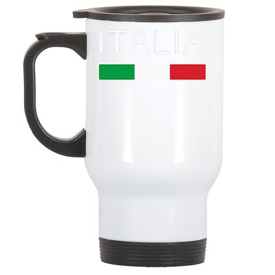 Italia Flag Italian Italy Italiano Family Heritage Stainless Steel Travel Mug