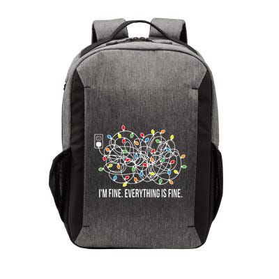 Its Fine Im Fine Everything Is Fine Funny Christmas Lights Vector Backpack
