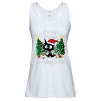 It's Fine I'm Fine Everything Is Fine Funny Cat Christmas Ladies Essential Flowy Tank