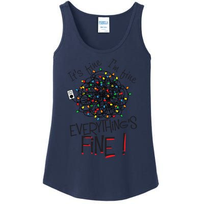 ItS Fine IM Fine Everything Is Fine! Funny Christmas Ladies Essential Tank