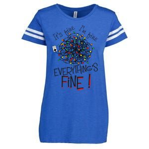 ItS Fine IM Fine Everything Is Fine! Funny Christmas Enza Ladies Jersey Football T-Shirt