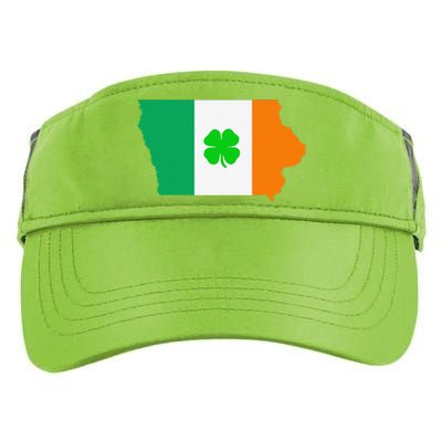 Irish Flag Iowa State Map St Patrick's Day Adult Drive Performance Visor