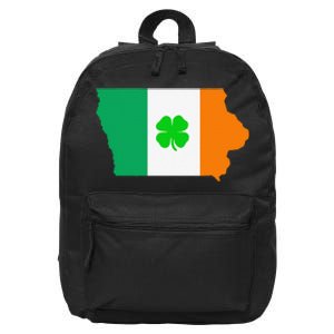 Irish Flag Iowa State Map St Patrick's Day 16 in Basic Backpack