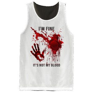 IM Fine ItS Not My Blood Splatter Blood Stained Bloody Mesh Reversible Basketball Jersey Tank