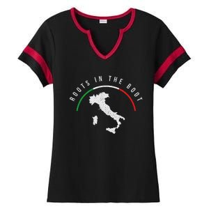 Italy Flag & Italian Map Funny Pun Italia Men Women Ladies Halftime Notch Neck Tee