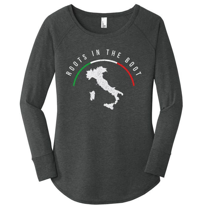 Italy Flag & Italian Map Funny Pun Italia Men Women Women's Perfect Tri Tunic Long Sleeve Shirt