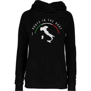 Italy Flag & Italian Map Funny Pun Italia Men Women Womens Funnel Neck Pullover Hood