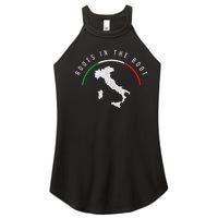 Italy Flag & Italian Map Funny Pun Italia Men Women Women's Perfect Tri Rocker Tank