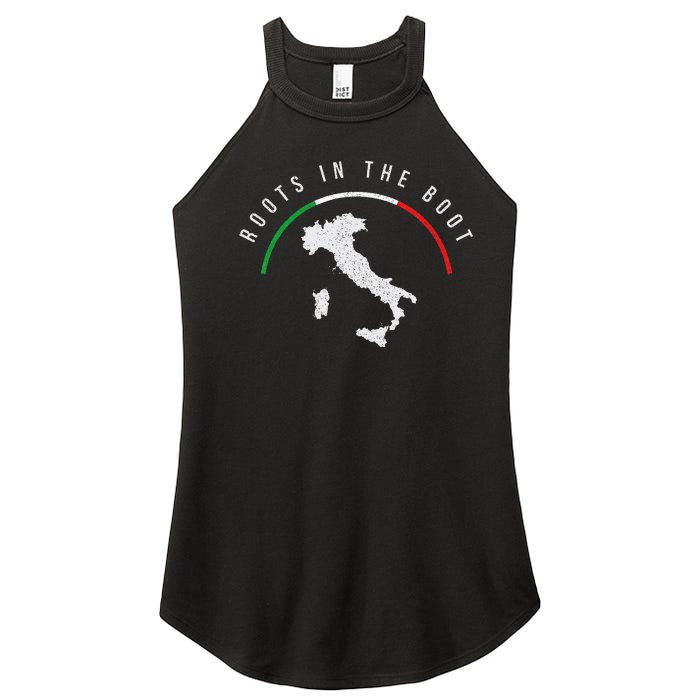 Italy Flag & Italian Map Funny Pun Italia Men Women Women's Perfect Tri Rocker Tank