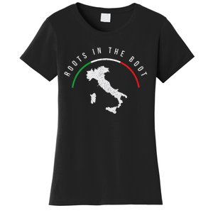 Italy Flag & Italian Map Funny Pun Italia Men Women Women's T-Shirt