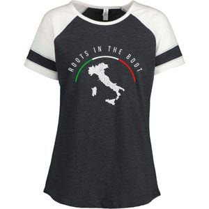 Italy Flag & Italian Map Funny Pun Italia Men Women Enza Ladies Jersey Colorblock Tee