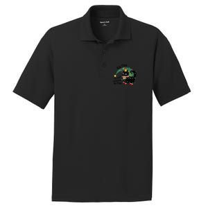 ItS Fine IM Fine Santa Black Cat Xmas Lights Christmas Gift PosiCharge RacerMesh Polo