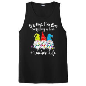 It's Fine I'm Fine Everything Is Fine Christmas Gnomes Teacher Life PosiCharge Competitor Tank