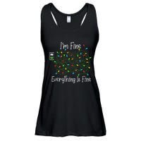 It's Fine I'm Fine Everything Is Fine Funny Christmas Lights  Ladies Essential Flowy Tank