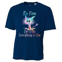 It's Fine I'm Fine Everything Is Fine Cooling Performance Crew T-Shirt