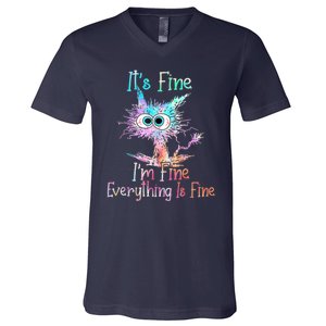 It's Fine I'm Fine Everything Is Fine V-Neck T-Shirt