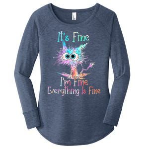 It's Fine I'm Fine Everything Is Fine Women's Perfect Tri Tunic Long Sleeve Shirt