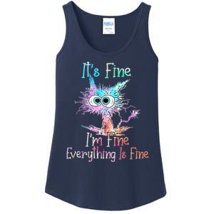 It's Fine I'm Fine Everything Is Fine Ladies Essential Tank