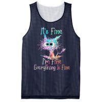 It's Fine I'm Fine Everything Is Fine Mesh Reversible Basketball Jersey Tank