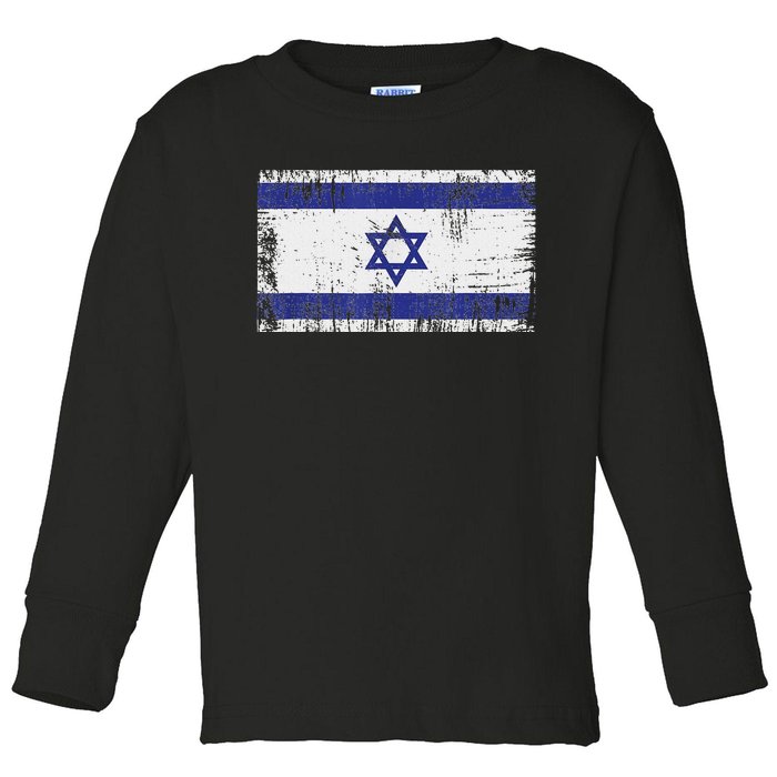 Israeli Flag Israel Toddler Long Sleeve Shirt