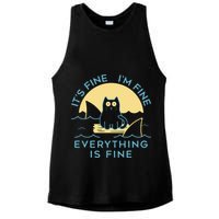 It's Fine I'm Fine Everything Is Fine Ladies PosiCharge Tri-Blend Wicking Tank