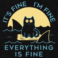It's Fine I'm Fine Everything Is Fine Ladies PosiCharge Tri-Blend Wicking Tank