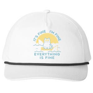 It's Fine I'm Fine Everything Is Fine Snapback Five-Panel Rope Hat