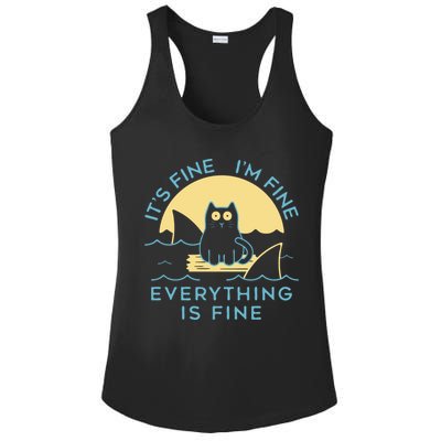 It's Fine I'm Fine Everything Is Fine Ladies PosiCharge Competitor Racerback Tank